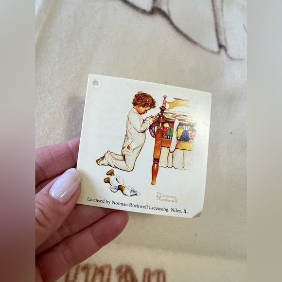 Norman Rockwell | Fleece Blanket Throw Boys Town Classic Bedtime Prayer | Child - Picture 7 of 10